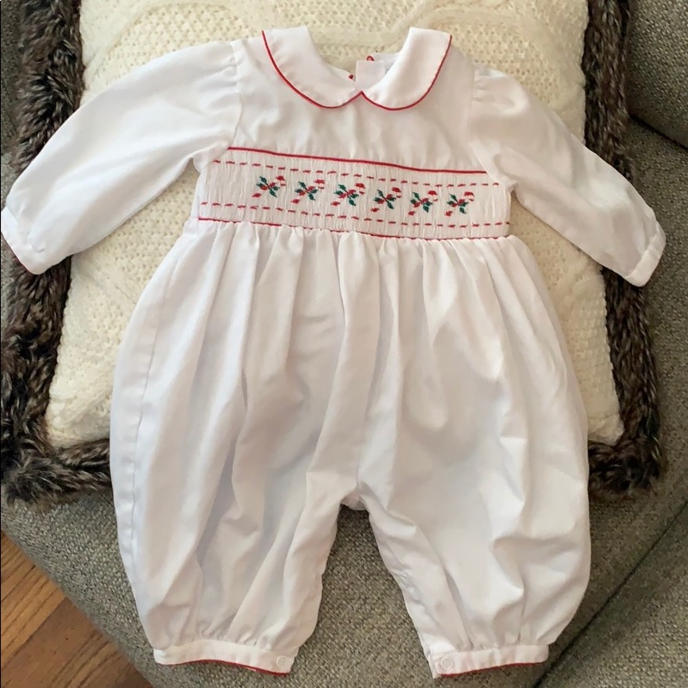 Boys Christmas long sleeve romper
